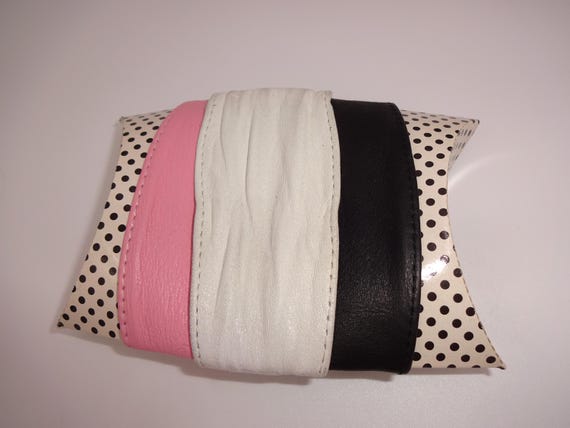 3 Vintage Becora Leather Watch Bands Straps Black Pink White Replacements 3 Vintage Becora Leather Watch Bands Straps Black Pink White  main image 4