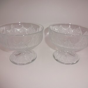 2 Vintage Home Schöne Schnee Blume Klarglas Sherbet Tassen Geschirr Gläser Set