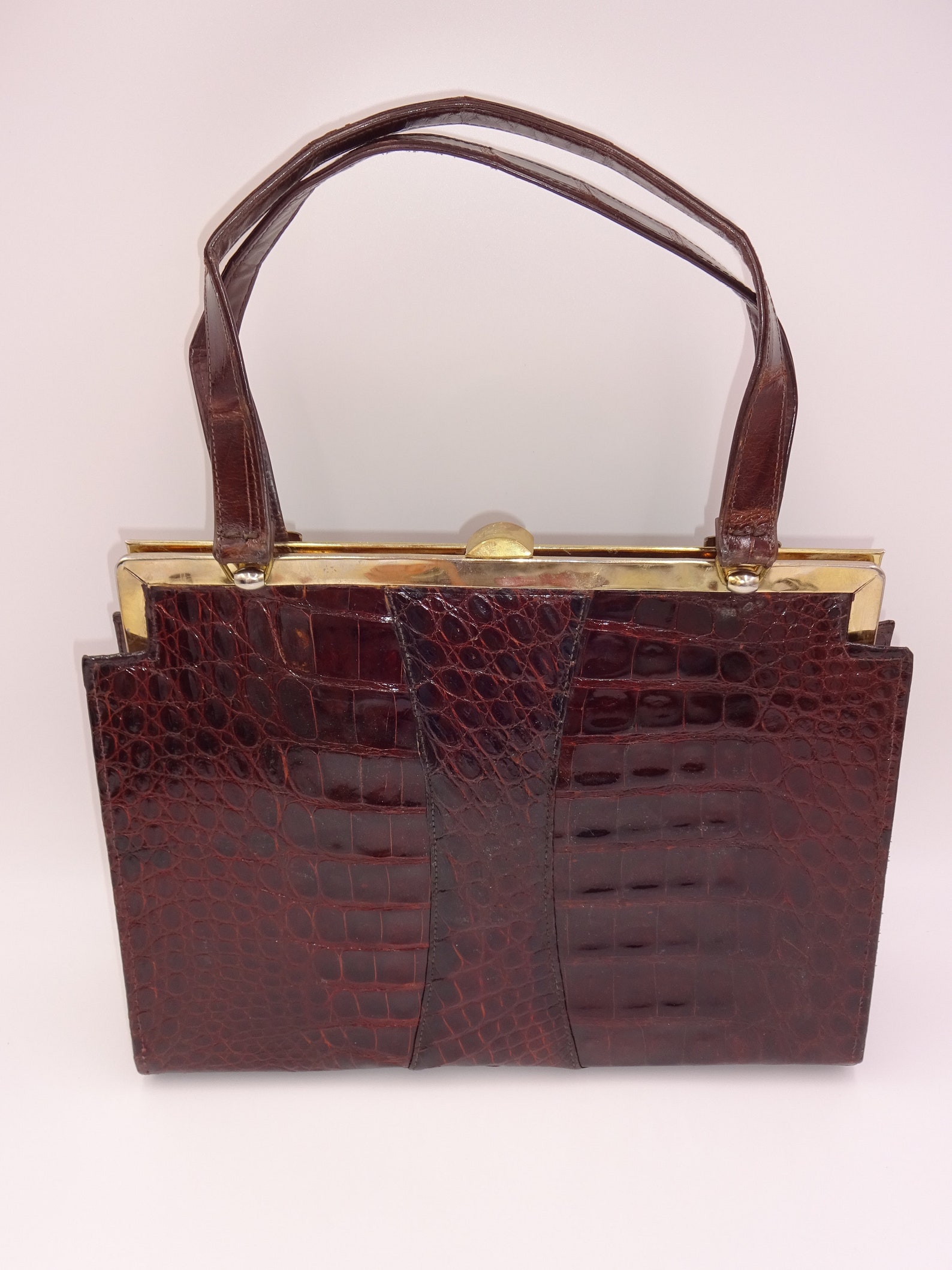 Vintage Dark Brown Vassar Genuine Alligator Purse Bag Handbag - Etsy