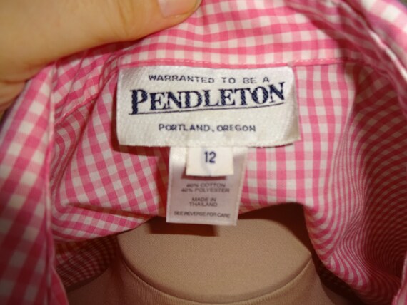 Vintage 1980s 1990s Womens Pendleton Shirt Top 12… - image 4