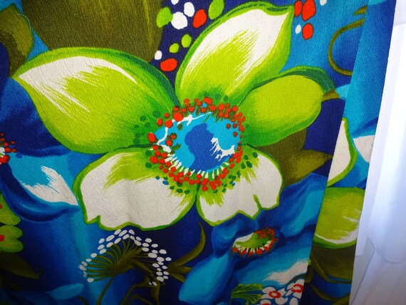 Vintage Royal Hawaiian Barkcloth Maxi Dress XS S … - image 5