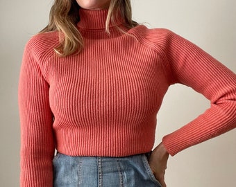 salmon turtleneck