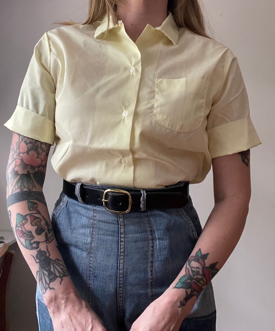 Butter Yellow Short Sleeve Blazer