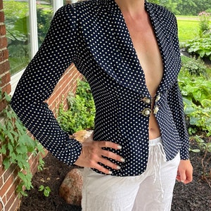 1930s polka dot dress jacket XXS XS image 3