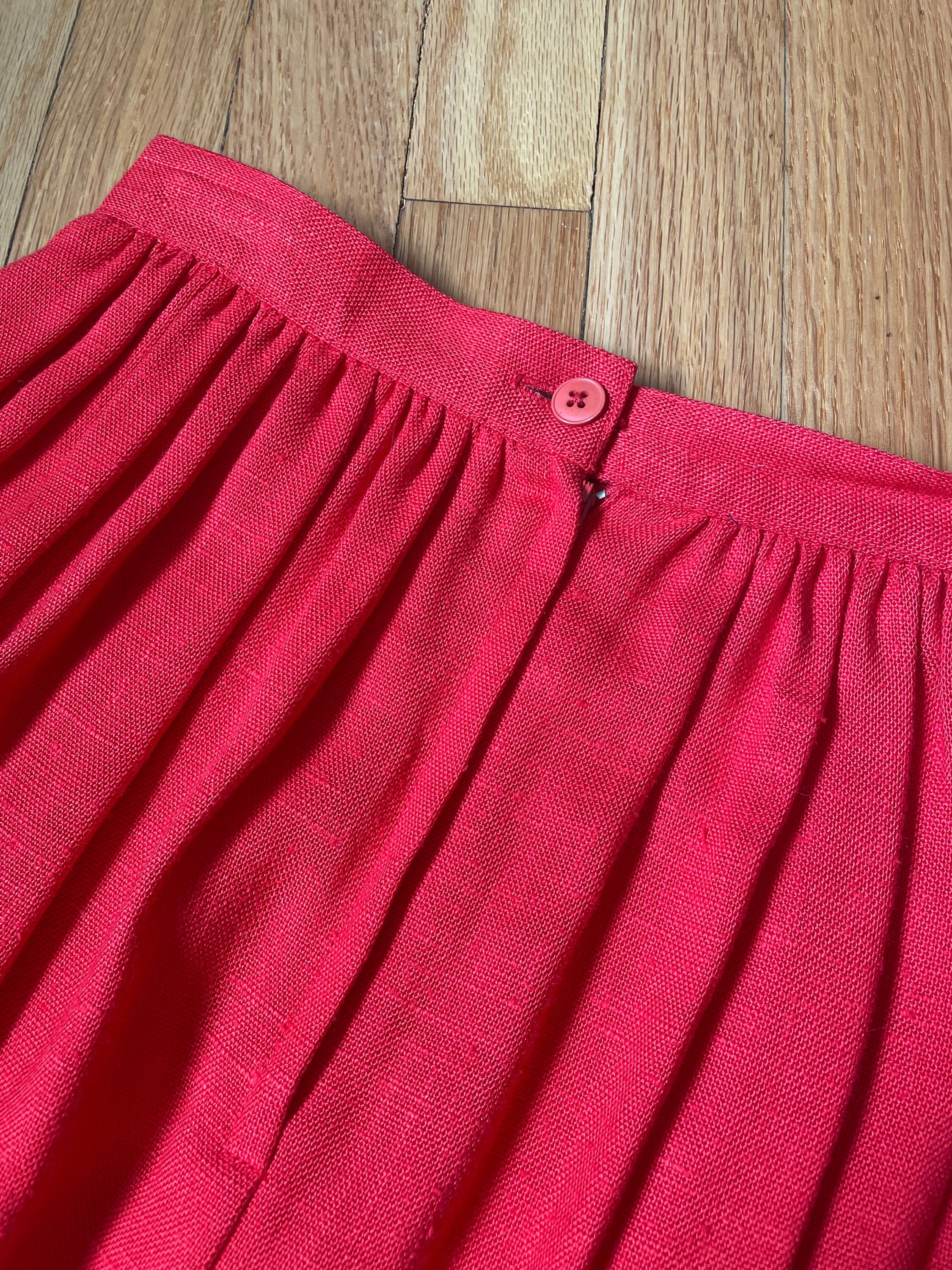 80s-90s USA製 Rayon × Linen ethnic skirt 80s-90s USA製 Rayon × Linen ethnic skirt