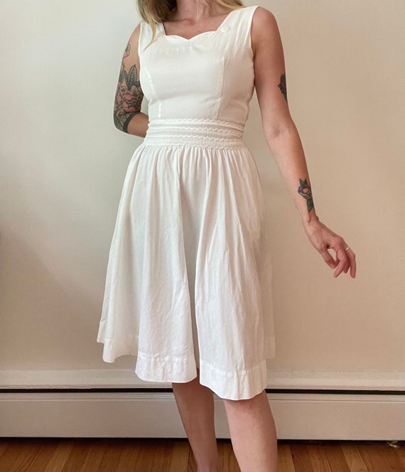 1930s white sundress with bolero size XS - image 2