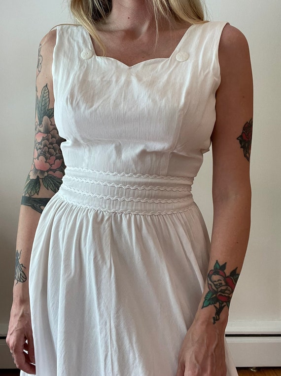 1930s white sundress with bolero size XS - image 5