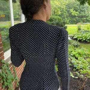 1930s polka dot dress jacket XXS XS image 4