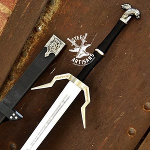 Handmade Witcher 3 Master Sword Of Geralt of Rivia Feline Silver Sword, Replica Sword, Witcher Sword For Display, Personalized Gift for Him