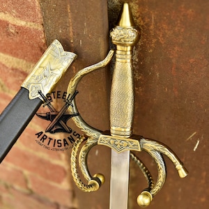 Legendary Zorro Rapier Sword with Scabbard Medieval Historical sword Master Great Sword Movie Prop Sword Anniversary & Birthday gift for him