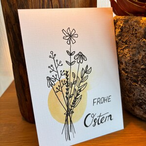 Biglietto di Pasqua | Cartolina | Biglietto d'auguri | mazzo di fiori