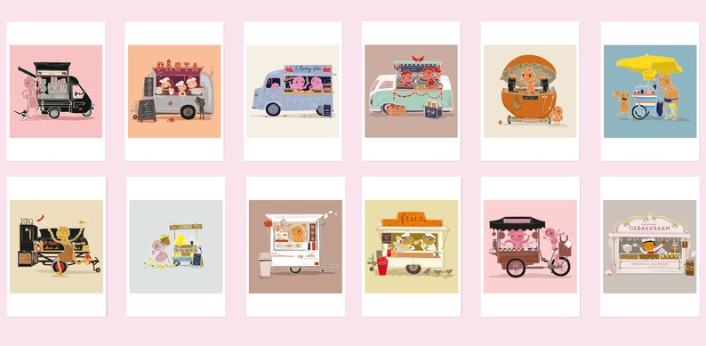 12 ART prints, Foodtrucks image 2