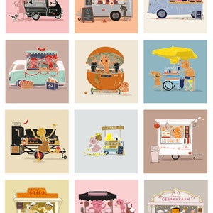 12 ART prints, Foodtrucks image 1