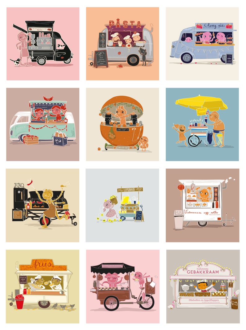 12 ART prints, Foodtrucks image 1