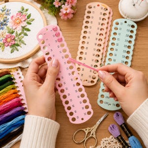 Regnbåge Korsstygnsgarnshållare Broderitrådsorganisatör Garnförvaringsbräda/Sytrådssorterare med nummer 01-111
