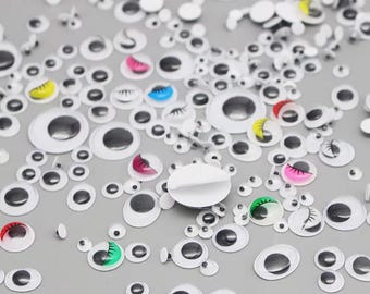 100pcs Self-adhesive Googly Wiggle Eyes for DIY Scrapbooking Crafts Projects