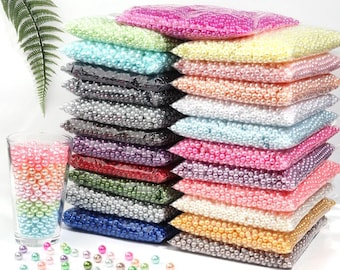 50–1000PCS Round ABS Imitation Pearl Beads | Acrylic Spacer Beads for DIY Jewelry Making, Bracelet & Necklace Supplies