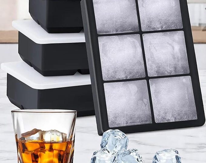 Large Ice Ball Maker: Silicone Ice Cube Tray with Lid