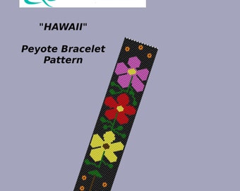 HAWAII Peyote Bracelet Pattern