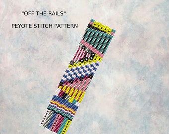 Off The Rails Peyote Stitch Bracelet Pattern