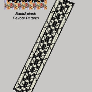 BACK SPLACH Peyote Bracelet Pattern image 1