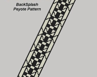 BACK SPLACH Peyote Bracelet Pattern