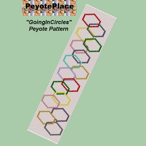 GOING IN CIRCLES Peyote Bracelet Pattern image 1