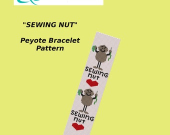 SEWING NUT Peyote Bracelet Pattern