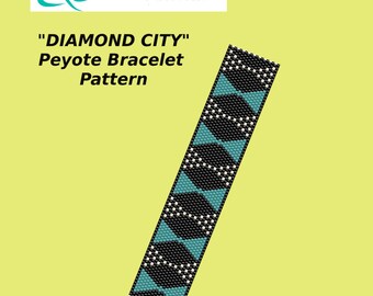 DIAMOND CITY Peyote Bracelet Pattern