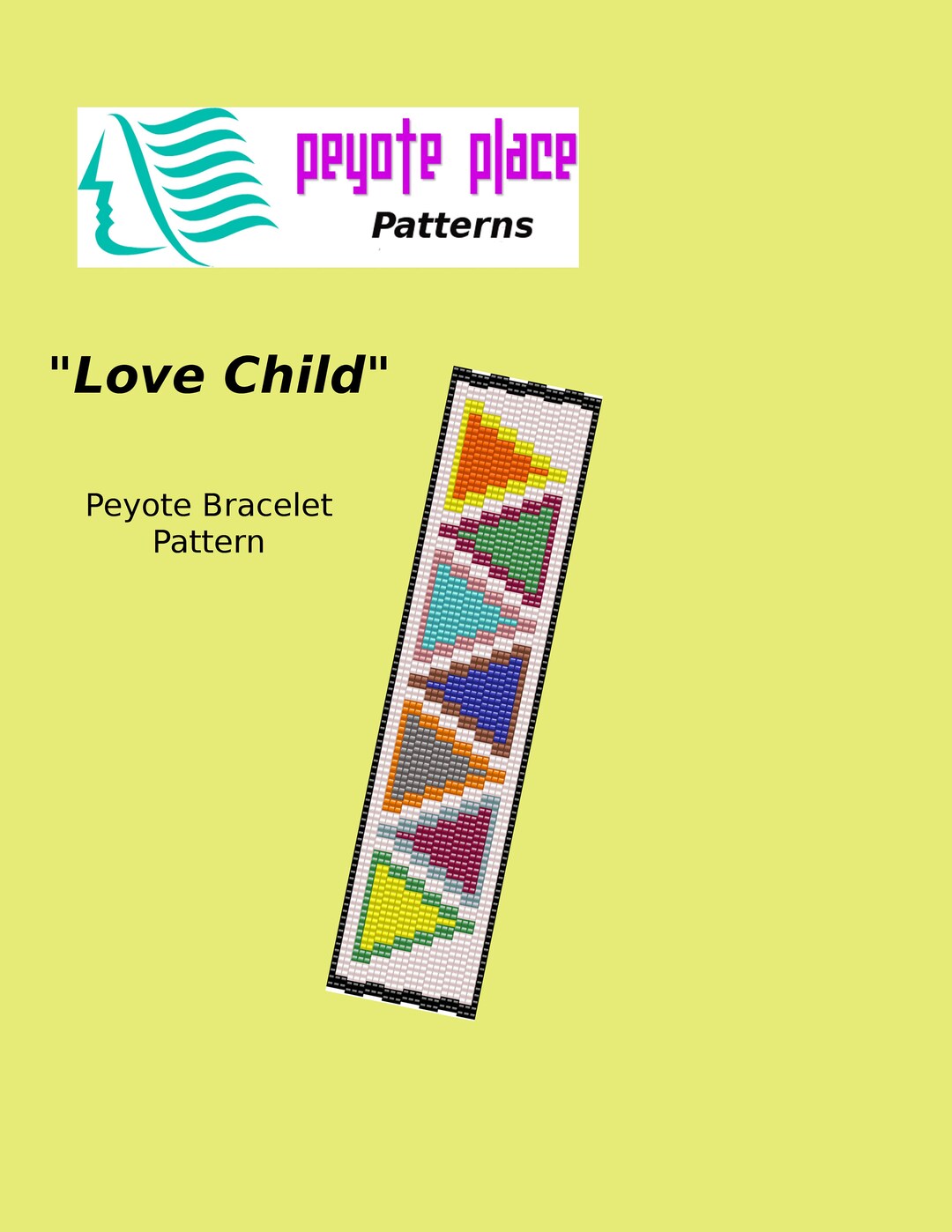 Love Child Peyote Stitch Bracelet Pattern - Etsy