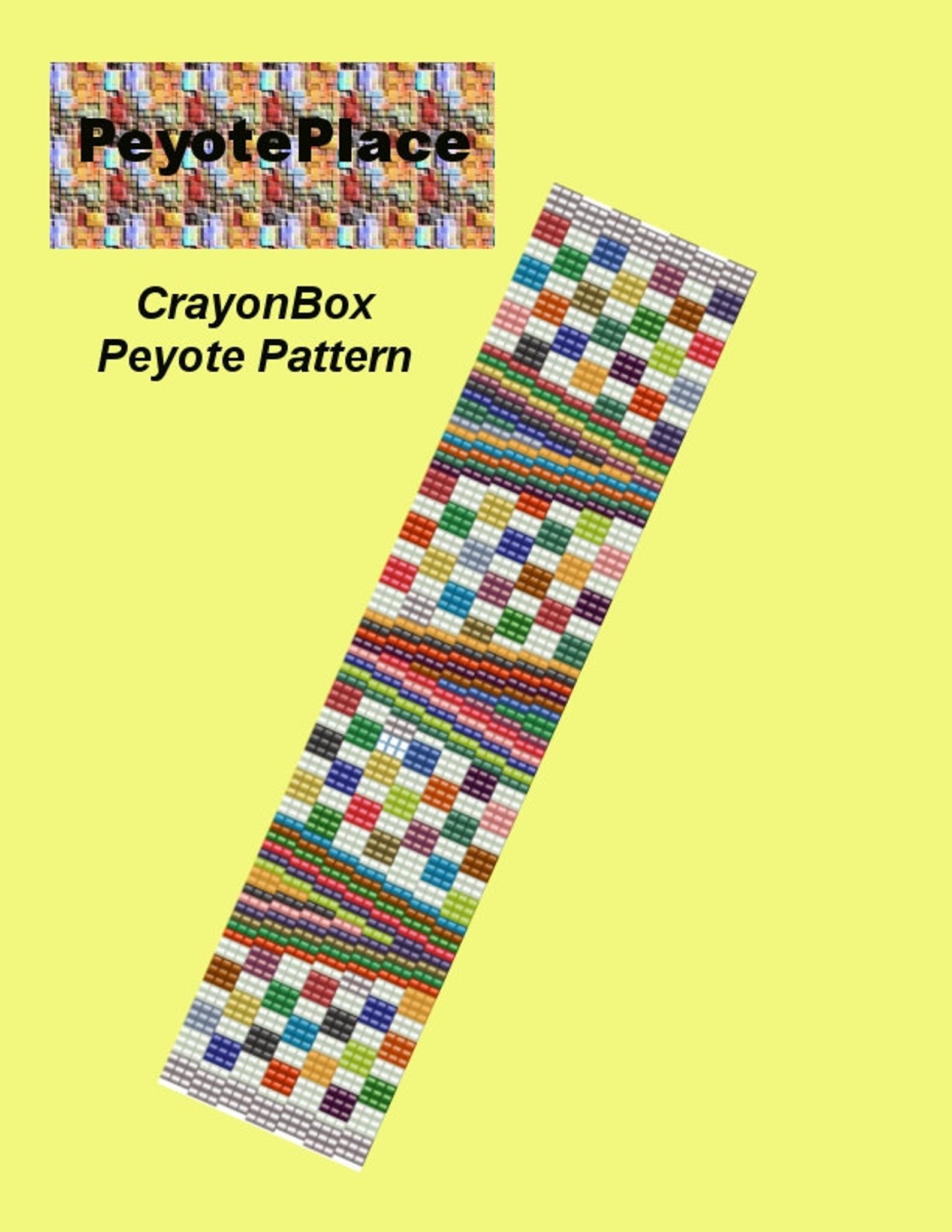 CRAYON BOX Peyote Bracelet Pattern Etsy