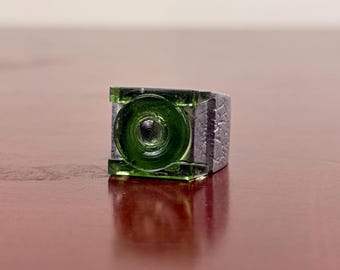 Anillo de Linterna Verde – Anillo de poder inspirado en Superman de Guy Gardner / Anillo de cosplay de Linternas Verdes / Accesorio de exhibición para coleccionistas