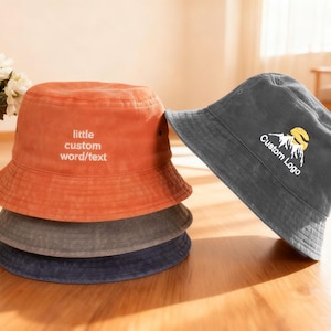 Geborduurde emmerhoed, gepersonaliseerde hoed, aangepaste tekstlogo emmerhoed, vintage hoed Gepersonaliseerde vrouwenhoed vrijgezellenfeest cadeau voor papa moeder afbeelding 3