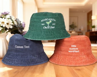 Gepersonaliseerde tekstlogo emmerhoed, aangepaste geborduurde emmerhoed, gepersonaliseerde hoed, vintage hoed vrouwen hoed vrijgezellenfeest cadeau voor papa moeder
