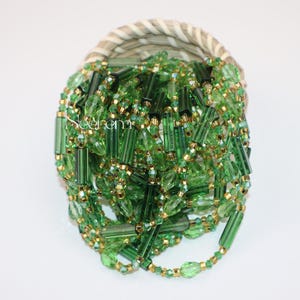 Transparent gold waist bead, African waist bead, belly chain, beaded body jewelry, handmade waist accessories