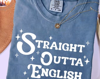 English Teacher Comfort Colors Shirt, Funny English Teacher Tshirt, Back To School Teacher Tee, Gift For English Teacher, Meme English Tee