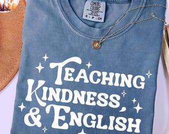 English Teacher Comfort Colors Shirt, Cute English Teacher Tshirt, Back To School English Teacher Tee, Gift For English Teacher