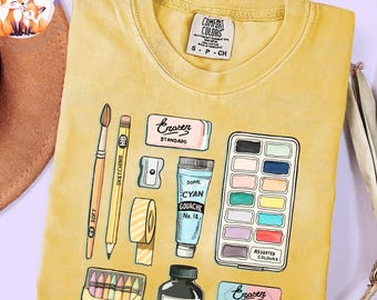 Art Teacher Tshirt Comfort Colors, Art Classroom Shirt