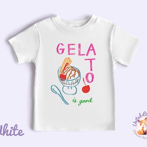 Italy Gelato Shirt For Kids, Ice-Cream Toddler Shirt, Summer Toddler Shirt, Kid Vacation Tees, Vacation Shirts for Kids, Beach Toddler Shirt