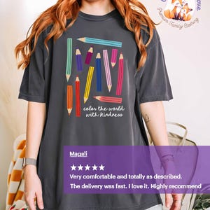 Jolie chemise couleurs confort pour professeur d'art, t-shirt mignon enseignant du primaire, t-shirt enseignant de la maternelle, cadeau de remerciement pour prof d'art, rentrée des classes image 7