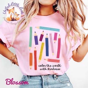 Jolie chemise couleurs confort pour professeur d'art, t-shirt mignon enseignant du primaire, t-shirt enseignant de la maternelle, cadeau de remerciement pour prof d'art, rentrée des classes image 4