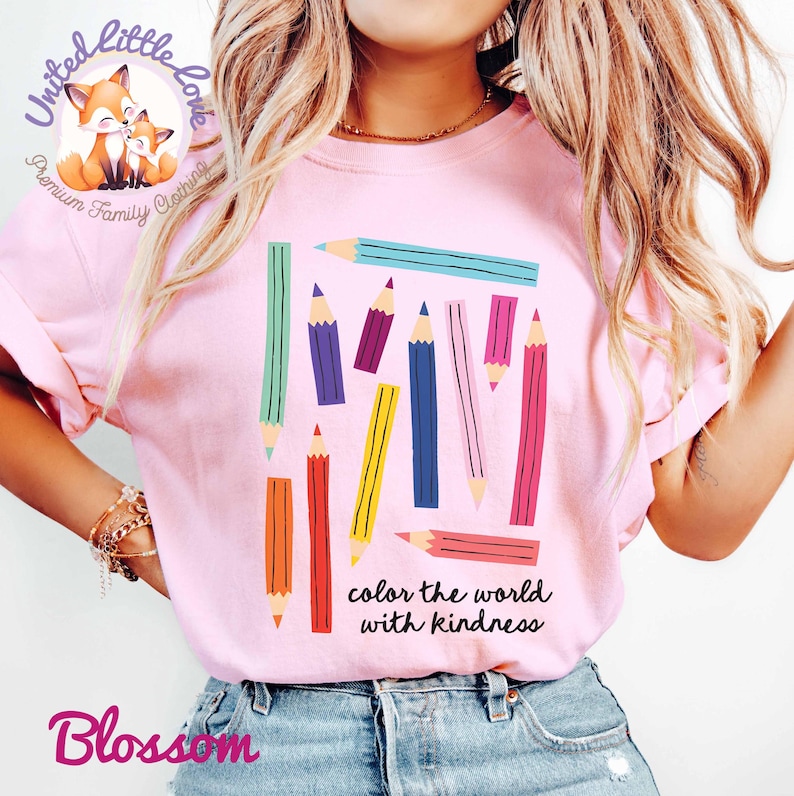 Jolie chemise couleurs confort pour professeur d'art, t-shirt mignon enseignant du primaire, t-shirt enseignant de la maternelle, cadeau de remerciement pour prof d'art, rentrée des classes image 4