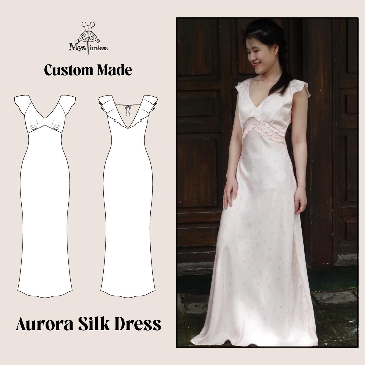 green emerald velvet dress Ivory Aurora Summer Silk Dress
