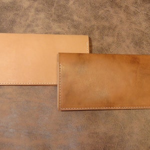 Handmade Leather Checkbook Cover with Pen Holder Loop- Personalization Optional