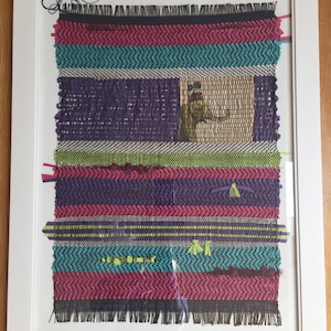 Saori Song Original Pattern:  Cut Paper Strips and Alternative Materials Wall Hanging/Framed Art Digital Tutorial Download