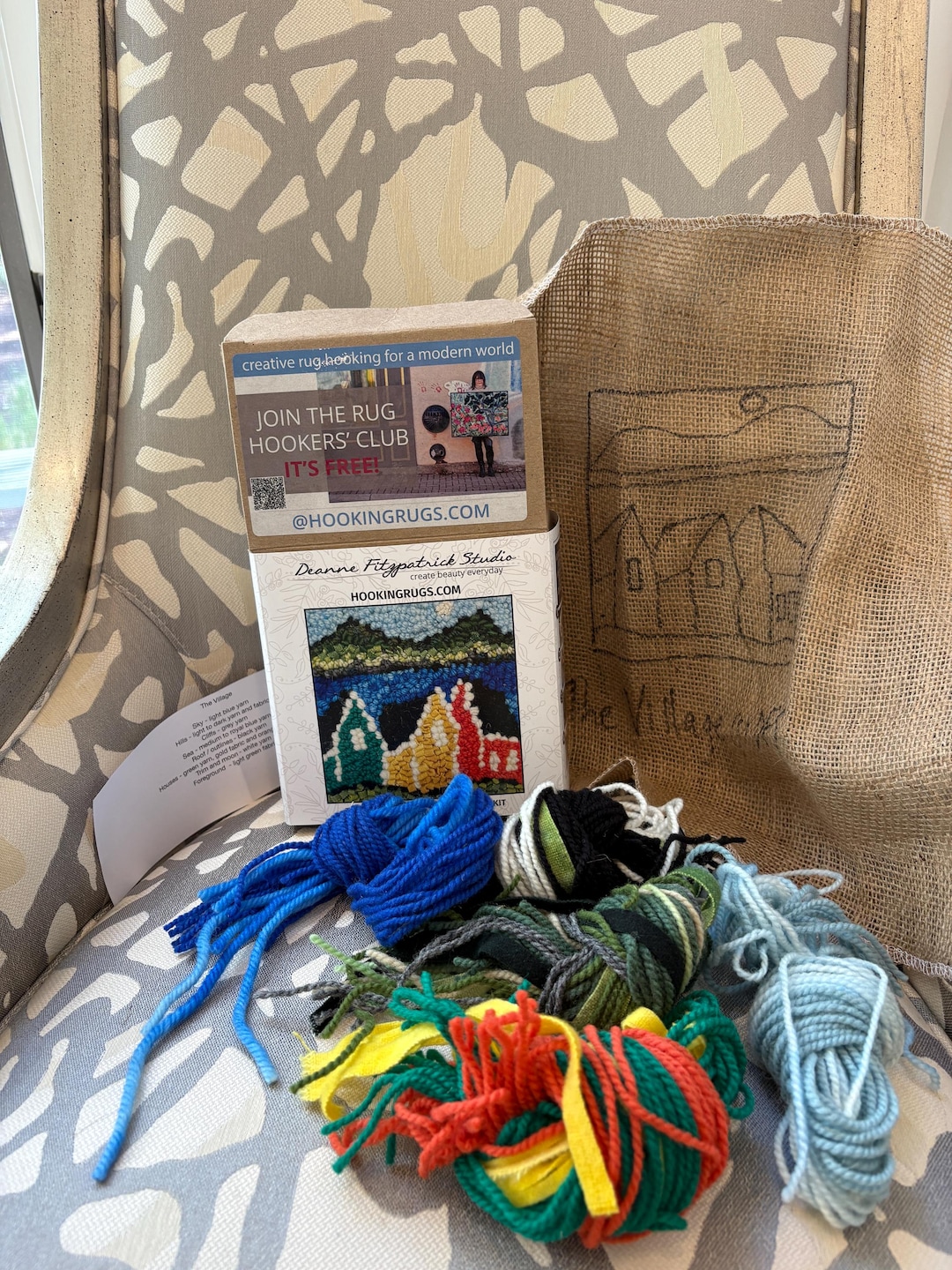 Fitzpatrick Rug DEANNE FITZPATRICK! Rug Hooking Complete Boxed Kit: Hook, Hand Drawn ...