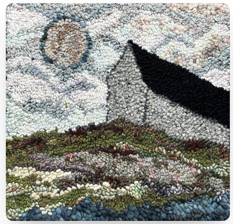 DEANNE FITZPATRICK! LINEN! Large Rug Hooking Complete Boxed Kit ...