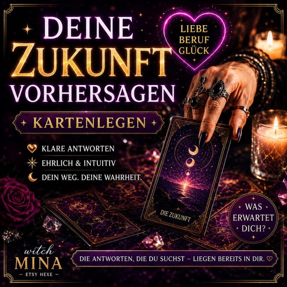 Tarot Kartenlegen, Zukunftvorhersehen | Liebe, Beruf, Finanzen | Hexe & spirituelle Beratung