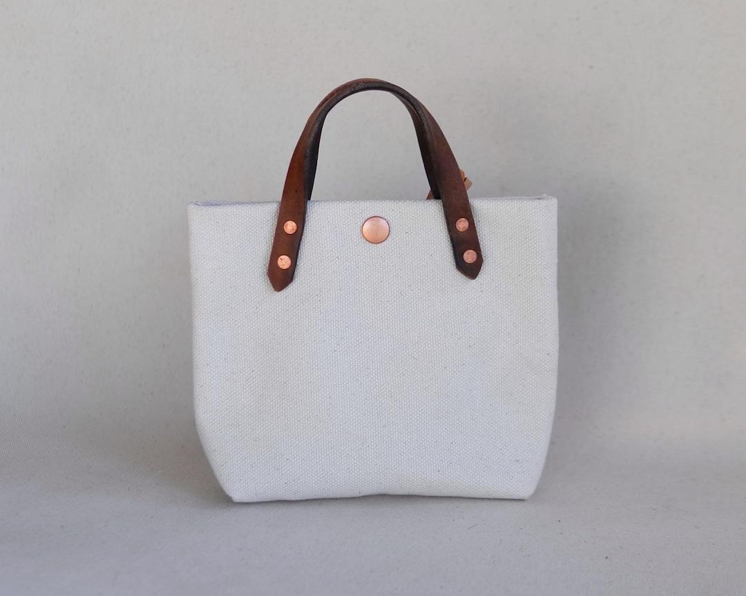 COATED CANVAS NATURAL MINI TOTE main image 0
