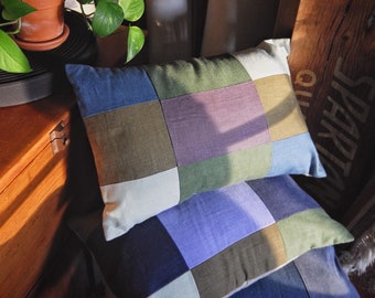 Linen Pieced Pillow Cover